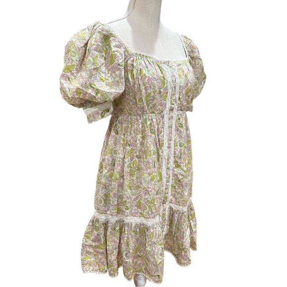 NWOT Love the Label Square Neck Puff Sleeve Mini Dress - Picture 4 of 8